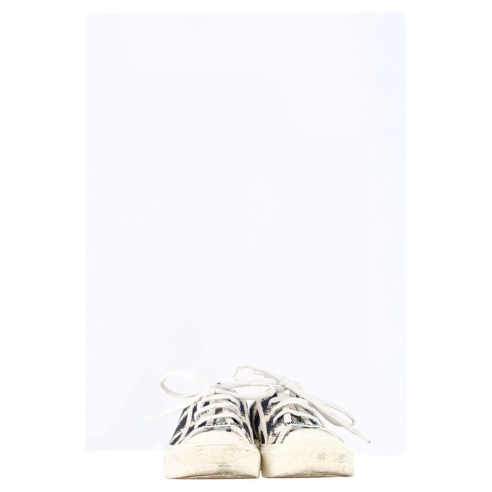Dior D-Stripes Walk 'N' Dior Low-Top Sneakers in Multicolor Canvas - Picture 2 of 10